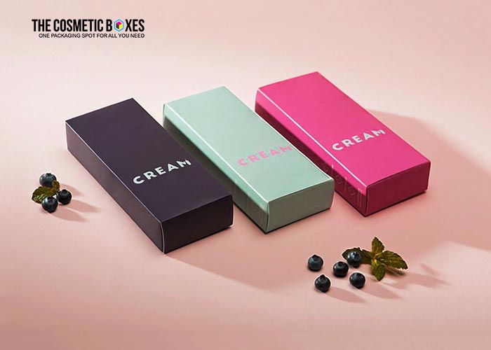 colorful cream boxes