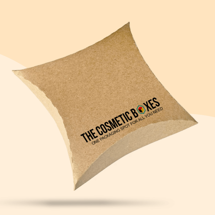 kraft square pillow boxes